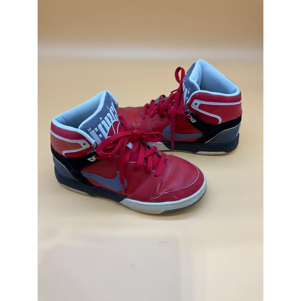 Nike Mach Force Mid Sneakers 525312-601 Men's Size‎ 8.5 Red Charcoal 2012